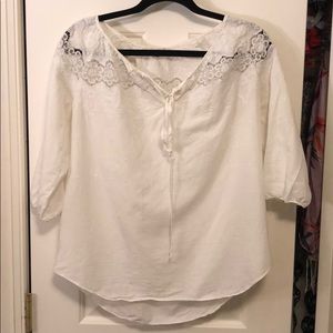 Lace white top